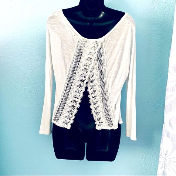 American Eagle Crochet Lace Open Back Top Size XS - Picture 5 of 9